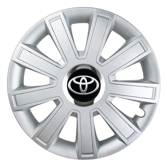 Set 4 Capace Roti, potrivite jantelor de R15, pentru Toyota, model flash cromat