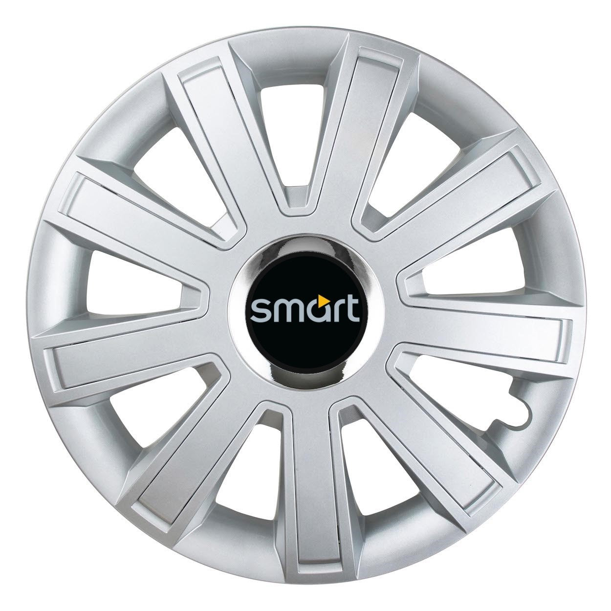 Set 4 Capace Roti, potrivite jantelor de R15, pentru Smart, model flash cromat