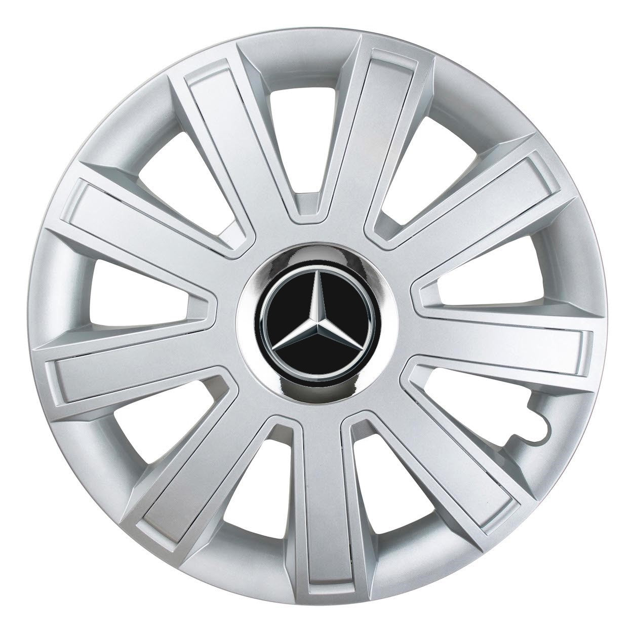 Set 4 Capace Roti, potrivite jantelor de R15, pentru Mercedes-Benz, model flash cromat