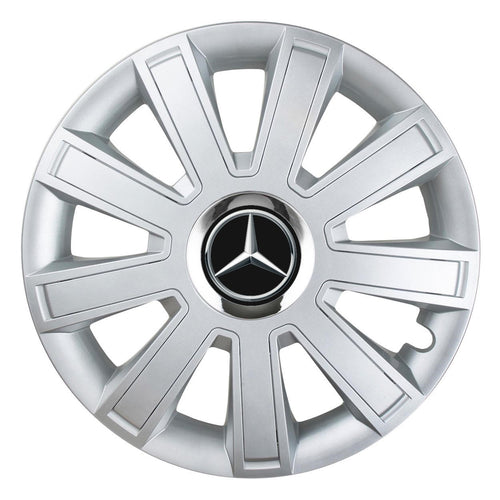 Set 4 Capace Roti, potrivite jantelor de R15, pentru Mercedes-Benz, model flash cromat