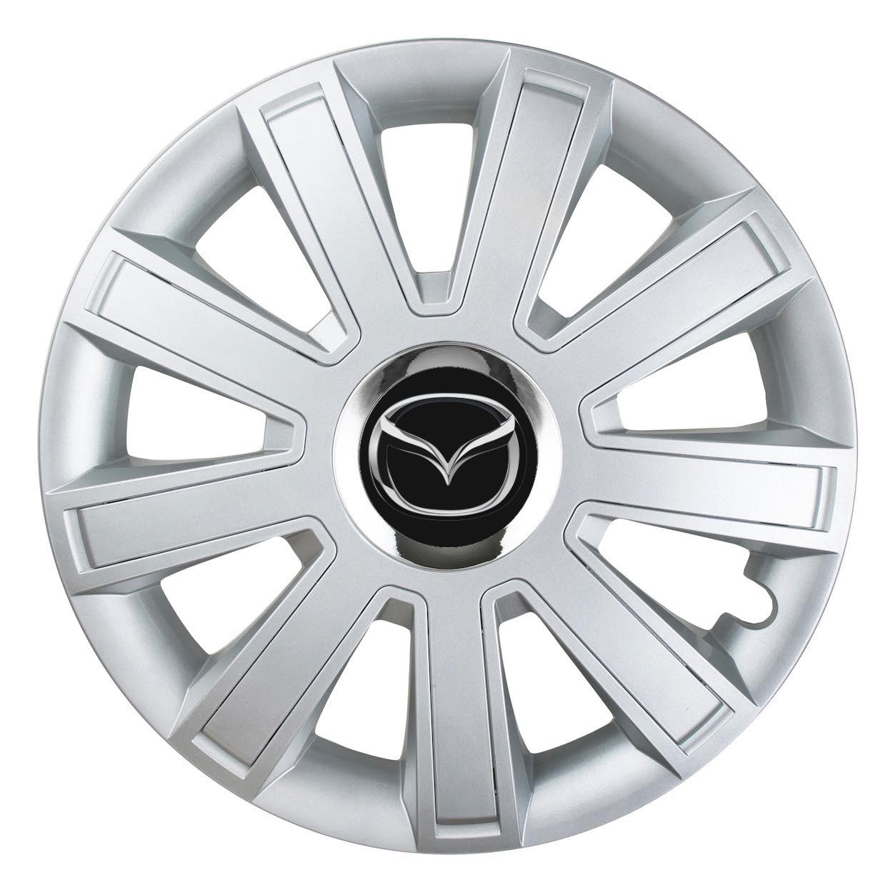 Комплект 4 таса, подходящи за джанти R15, за Mazda, хромиран модел flash