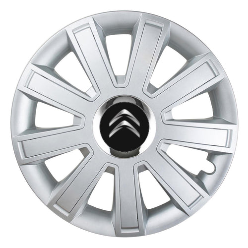 Set 4 Capace Roti, potrivite jantelor de R15, pentru Citroen, model flash cromat