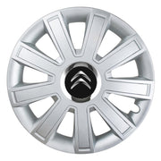 Set 4 Capace Roti, potrivite jantelor de R15, pentru Citroen, model flash cromat
