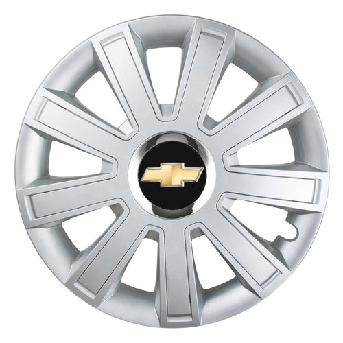 4 darabos dísztárcsa készlet, R15 felnikre alkalmas, Chevrolet-re, krómozott villámmodell