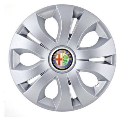 4 darabos dísztárcsa készlet, R16 felnikre alkalmas, Alfa Romeo-val kompatibilis, krómozott felső modell
