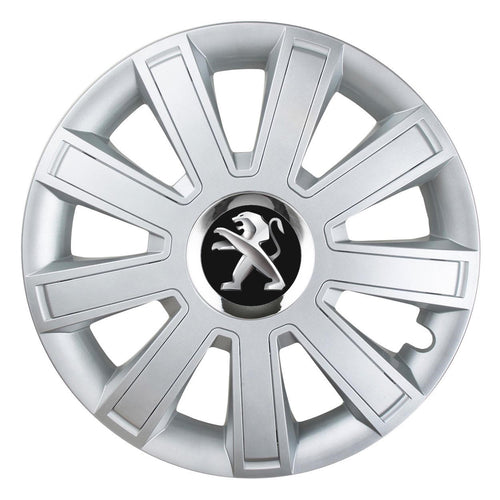 Set 4 Capace Roti, potrivite jantelor de R16, pentru Peugeot, model flash cromat