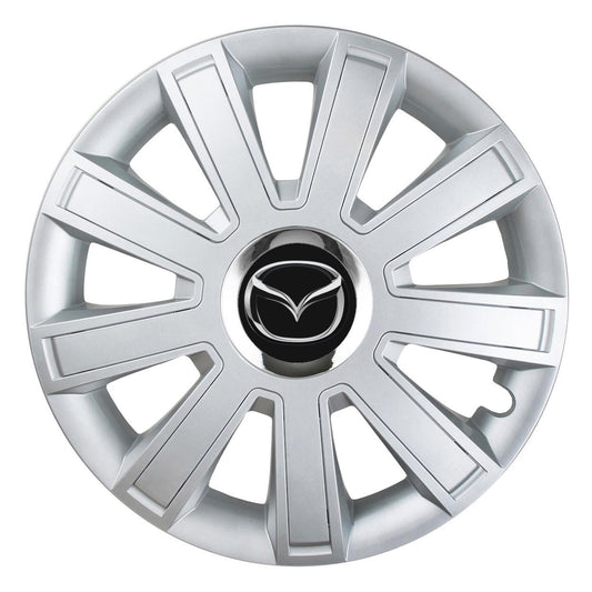 Set 4 Capace Roti, potrivite jantelor de R16, pentru Mazda, model flash cromat