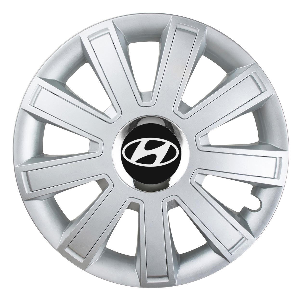 4 darabos dísztárcsa készlet, R16 felnikre alkalmas, Hyundai-ra, krómozott villám modell