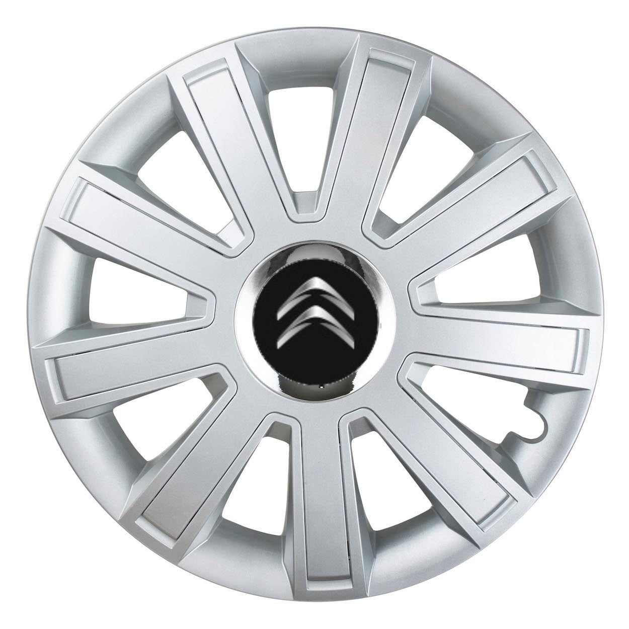 Set 4 Capace Roti, potrivite jantelor de R16, pentru Citroen, model flash cromat
