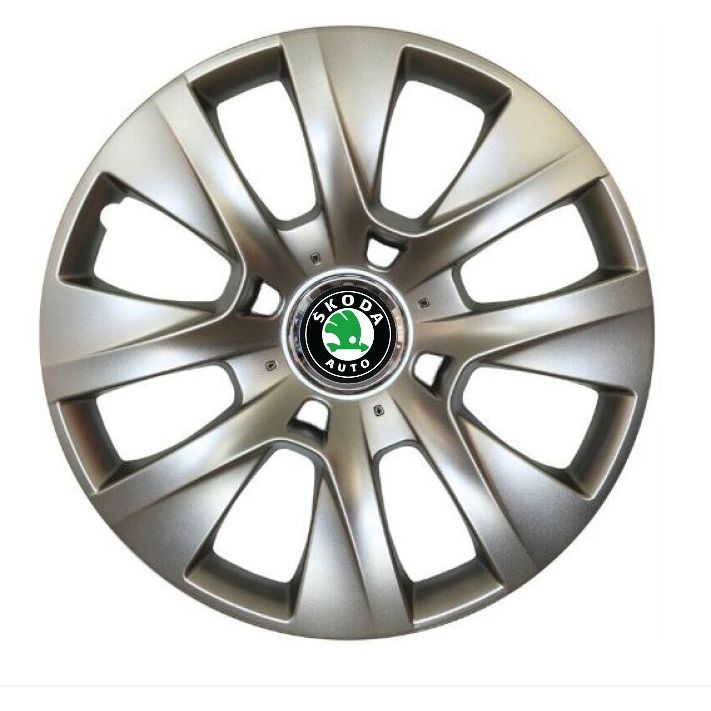Set 4 Capace Roti R14, Potrivite Jantelor de 14 inch, Pentru Skoda, Model 225