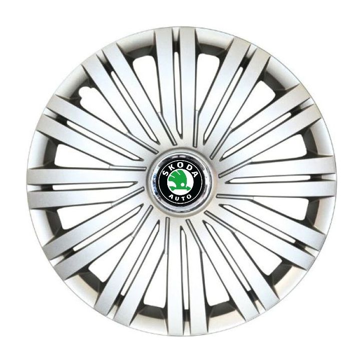 Set 4 Capace Roti R15, Potrivite Jantelor de 15 inch, Pentru Skoda, Model 339