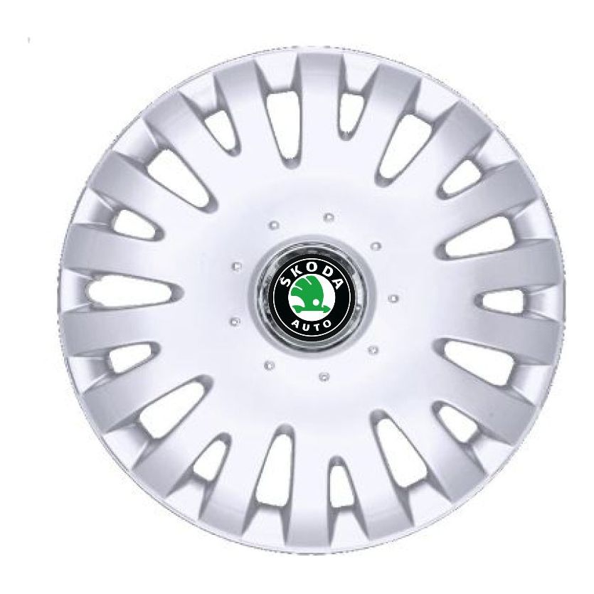 Set 4 Capace Roti R15, Potrivite Jantelor de 15 inch, Pentru Skoda, Model 306