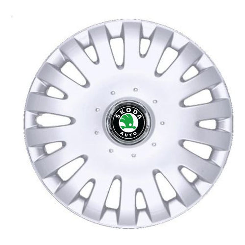 Set 4 Capace Roti R15, Potrivite Jantelor de 15 inch, Pentru Skoda, Model 306