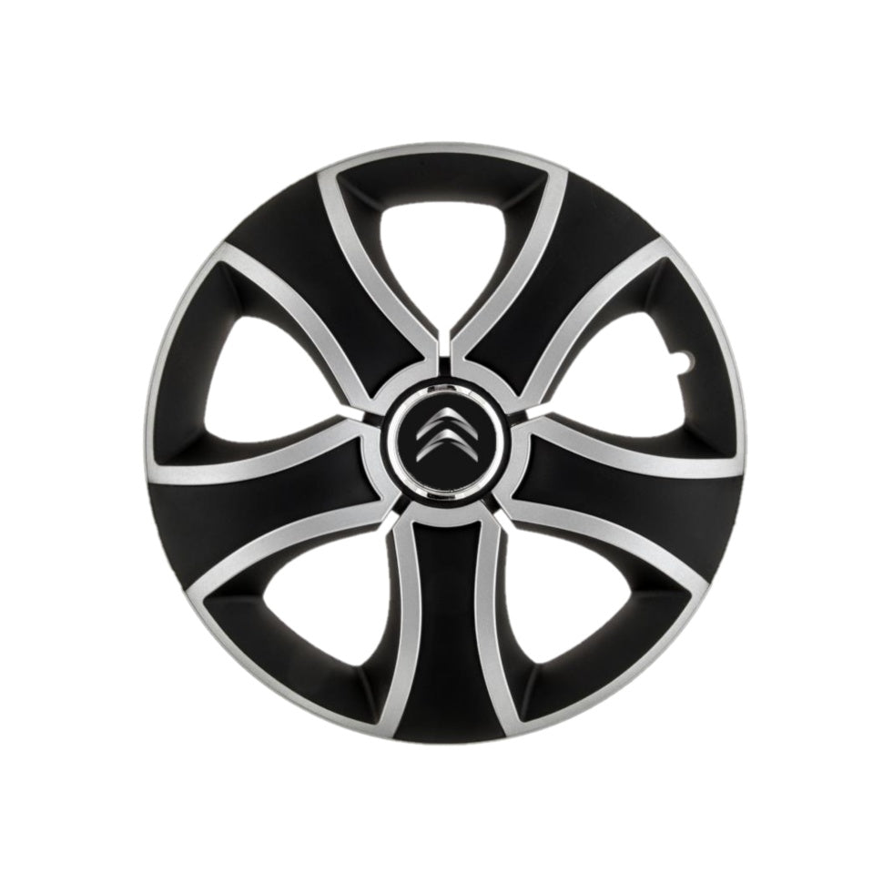 Set 4 Capace Roti 13 inchi (R13) Bis Gri-Negru Compatibile Cu Citroen