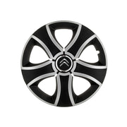 4 db-os 13 hüvelykes (R13) Bis szürke-fekete Citroën kompatibilis kerékborító készlet