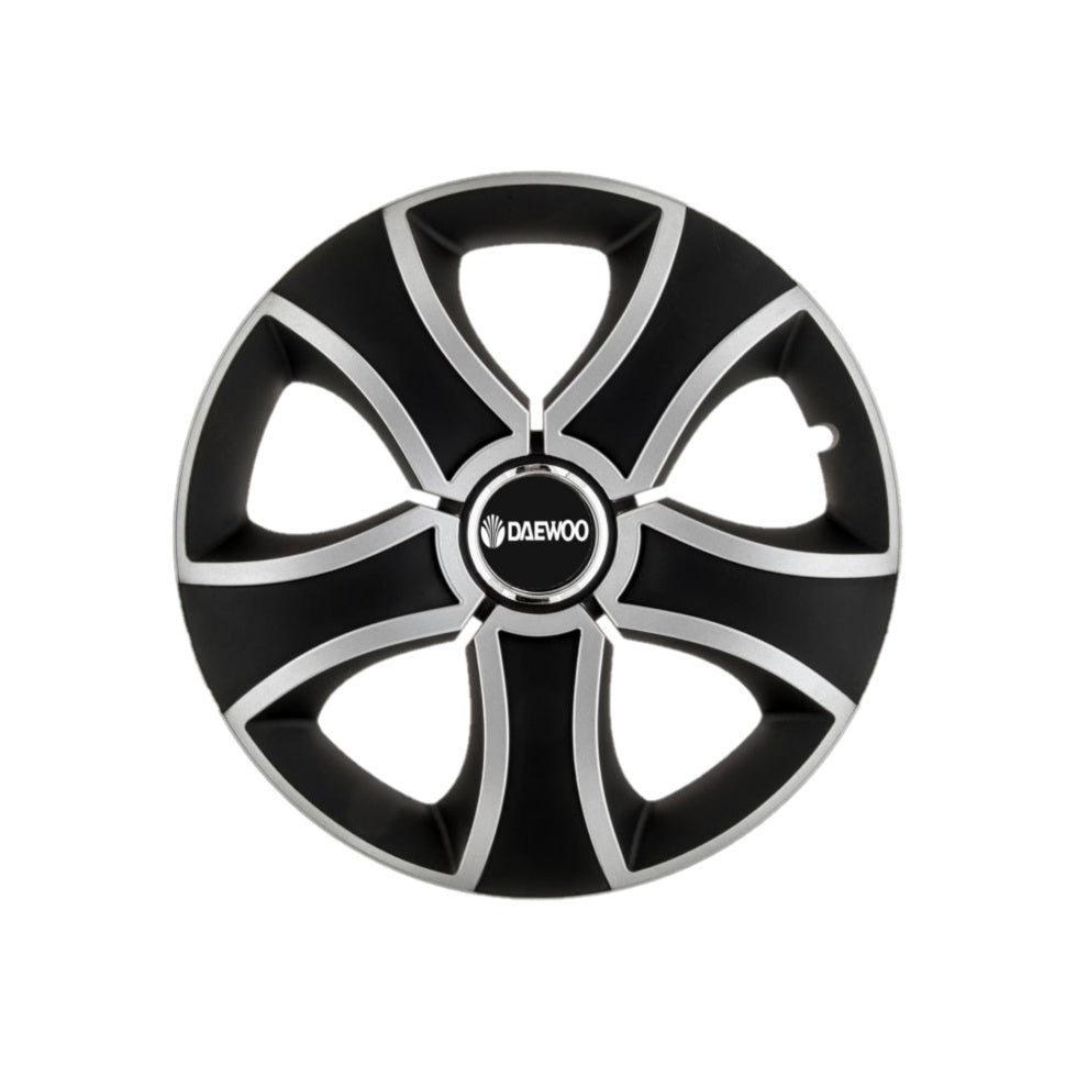 Set 4 Capace Roti 13 inchi (R13) Bis Gri-Negru Compatibile Cu Daewoo