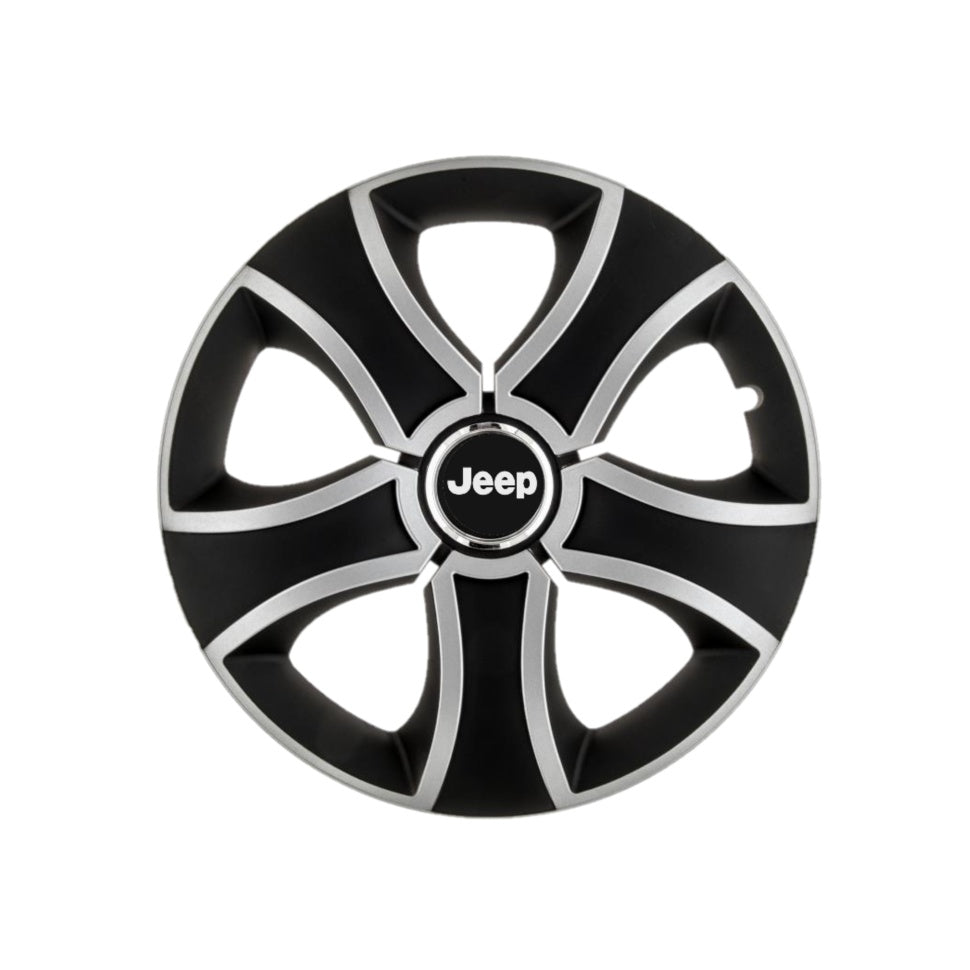 Set 4 Capace Roti 13 inchi (R13) Bis Gri-Negru Compatibile Cu Jeep