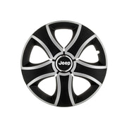 4 db-os 13 hüvelykes (R13) kerékborító készlet, Bis szürke-fekete, Jeep-kompatibilis