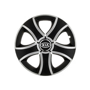 4 db-os 13 hüvelykes (R13) Bis szürke-fekete kerékborító készlet, Kia-val kompatibilis