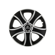 4 db-os 13 hüvelykes (R13) Bis szürke-fekete Lexus kompatibilis kerékborító készlet