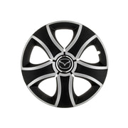 4 db-os 13 hüvelykes (R13) Bis szürke-fekete Mazda kompatibilis kerékborító készlet