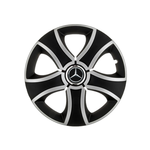 4 db-os 13 hüvelykes (R13) Bis szürke-fekete Mercedes Benz kompatibilis kerékborító készlet