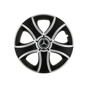 4 db-os 13 hüvelykes (R13) Bis szürke-fekete Mercedes Benz kompatibilis kerékborító készlet