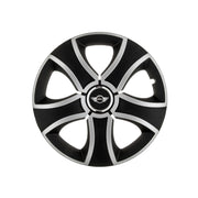 4 db-os 13 hüvelykes (R13) Bis szürke-fekete Mini Cooper kompatibilis kerékborító készlet