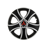 4 db-os 13 hüvelykes (R13) Bis szürke-fekete Mitsubishi-kompatibilis kerékborító készlet