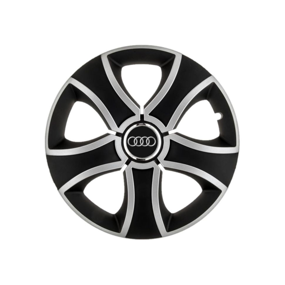 Set 4 Capace Roti 14 inchi (R14) Bis Gri-Negru, Compatibile Cu Audi