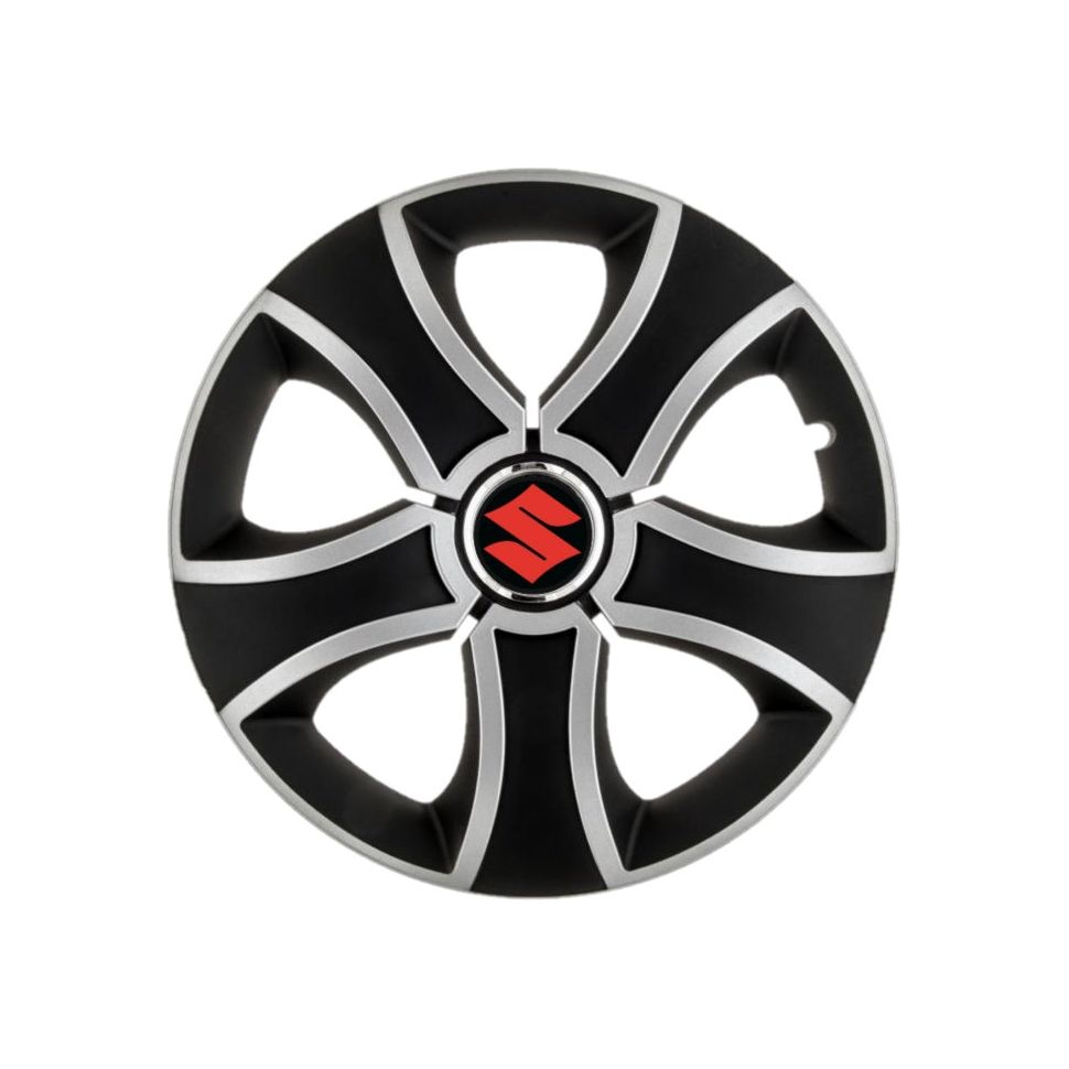 Set 4 capace roti Bis Gri-Negru R14 pentru gama auto Suzuki
