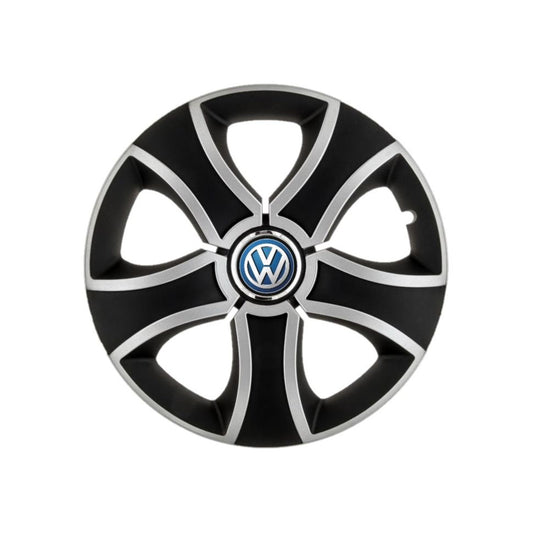 Set 4 Capace Roti 14 inchi (R14) Bis Gri-Negru, Compatibile Cu Volkswagen