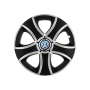 Set 4 Capace Roti 14 inchi (R14) Bis Gri-Negru, Compatibile Cu Volkswagen