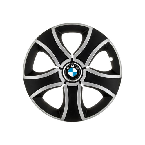 Set 4 Capace Roti 15 inchi (R15) Bis Gri-Negru, Compatibile Cu BMW