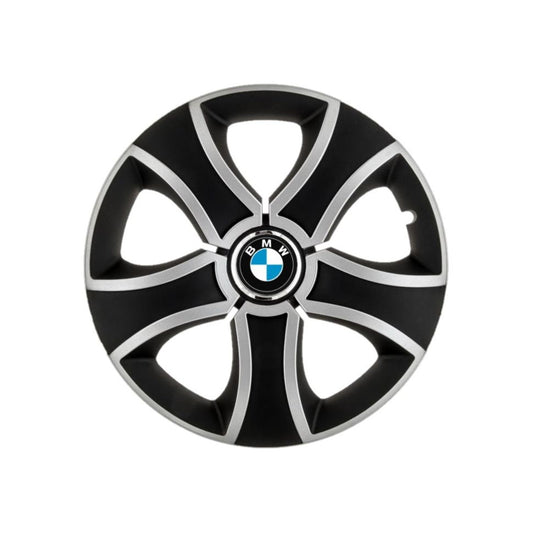Set 4 Capace Roti 15 inchi (R15) Bis Gri-Negru, Compatibile Cu BMW