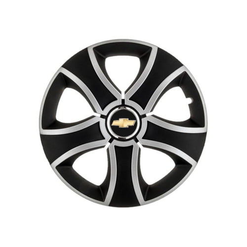 Set 4 Capace Roti 15 inchi (R15) Bis Gri-Negru, Compatibile Cu Chevrolet
