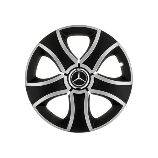 Set 4 Capace Roti 15 inchi (R15) Bis Gri-Negru, Compatibile Cu Mercedes Benz
