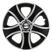 Set 4 Capace Roti 16 inchi (R16) Bis Gri-Negru, Compatibile Cu Seat