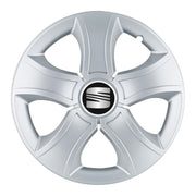 4 db-os 14 hüvelykes (R14) kerékborító készlet, Bis szürke, kompatibilis a Seat modelljeivel