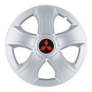 4 db-os 15 hüvelykes (R15) Bis szürke kerékborító készlet, Mitsubishi-kompatibilis