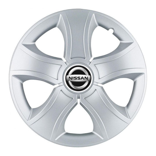 Set 4 Capace Roti 15 inchi (R15) Bis Gri, Compatibile Cu Nissan