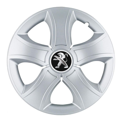Set 4 Capace Roti 15 inchi (R15) Bis Gri, Compatibile Cu Peugeot