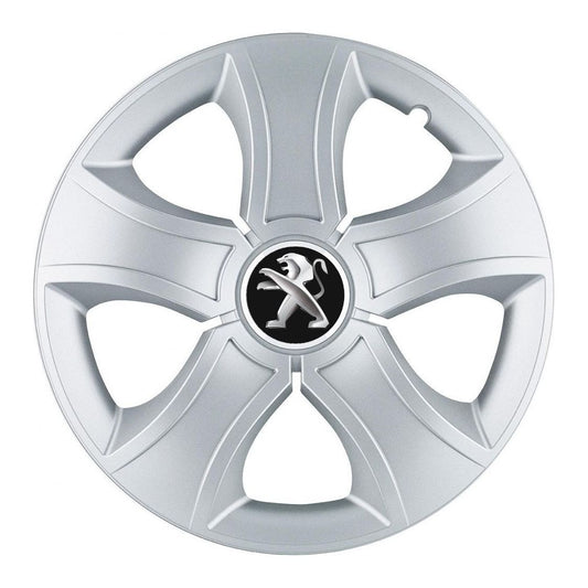 Set 4 Capace Roti 15 inchi (R15) Bis Gri, Compatibile Cu Peugeot