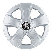 Set 4 Capace Roti 15 inchi (R15) Bis Gri, Compatibile Cu Peugeot