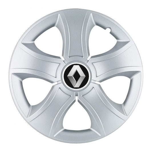 Set 4 Capace Roti 15 inchi (R15) Bis Gri, Compatibile Cu Renault