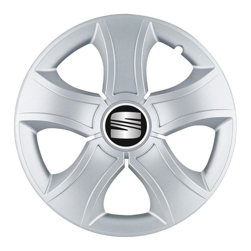 Set 4 Capace Roti 15 inchi (R15) Bis Gri, Compatibile Cu Seat