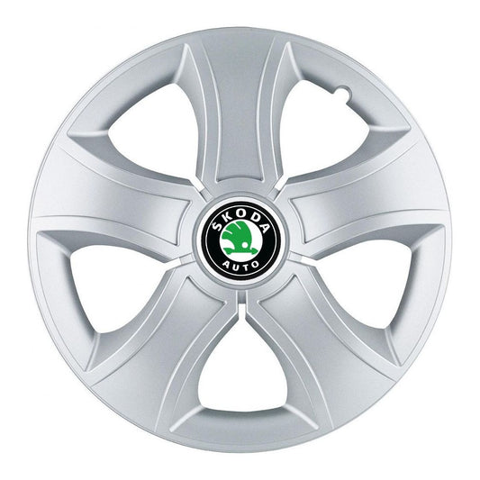 Set 4 Capace Roti 15 inchi (R15) Bis Gri, Compatibile Cu Skoda