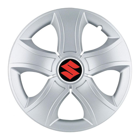 Set 4 Capace Roti 15 inchi (R15) Bis Gri, Compatibile Cu Suzuki