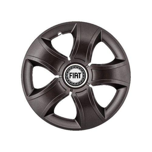 Set 4 Capace Roti 14 inchi (R14) Bis Negru, Compatibile Cu Fiat