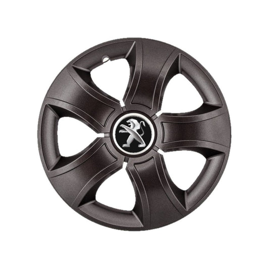 4 db-os 14 hüvelykes (R14) Bis fekete kerékborító készlet, Peugeot-tal kompatibilis